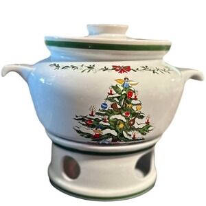 79 MONTGOMERY WARD HOLIDAY JAPAN Stoneware Covered Soup Tureen Covered Bowl Base